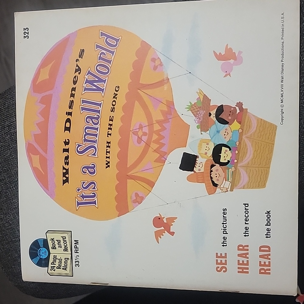 Disney It's a Small World book with record Never used
